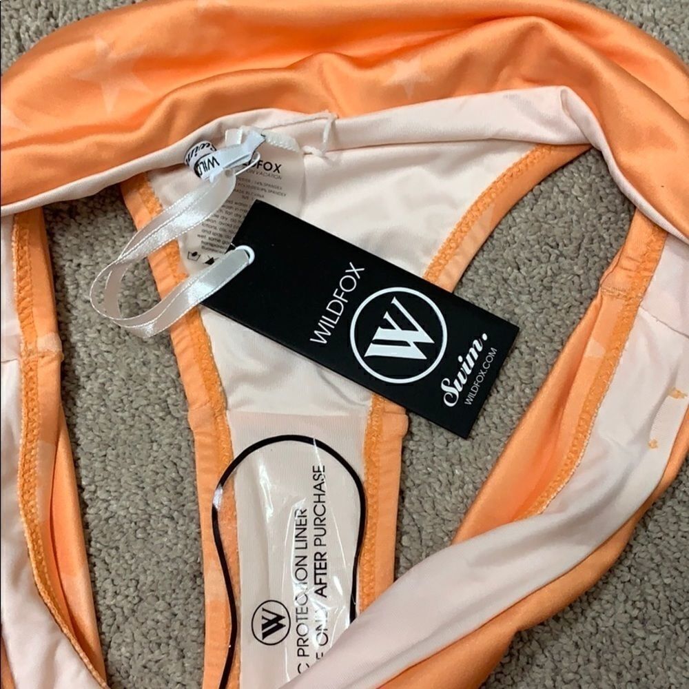 WILDFOX Orange Sherbert Stars bikini bottom. NWT - Picture 8 of 9